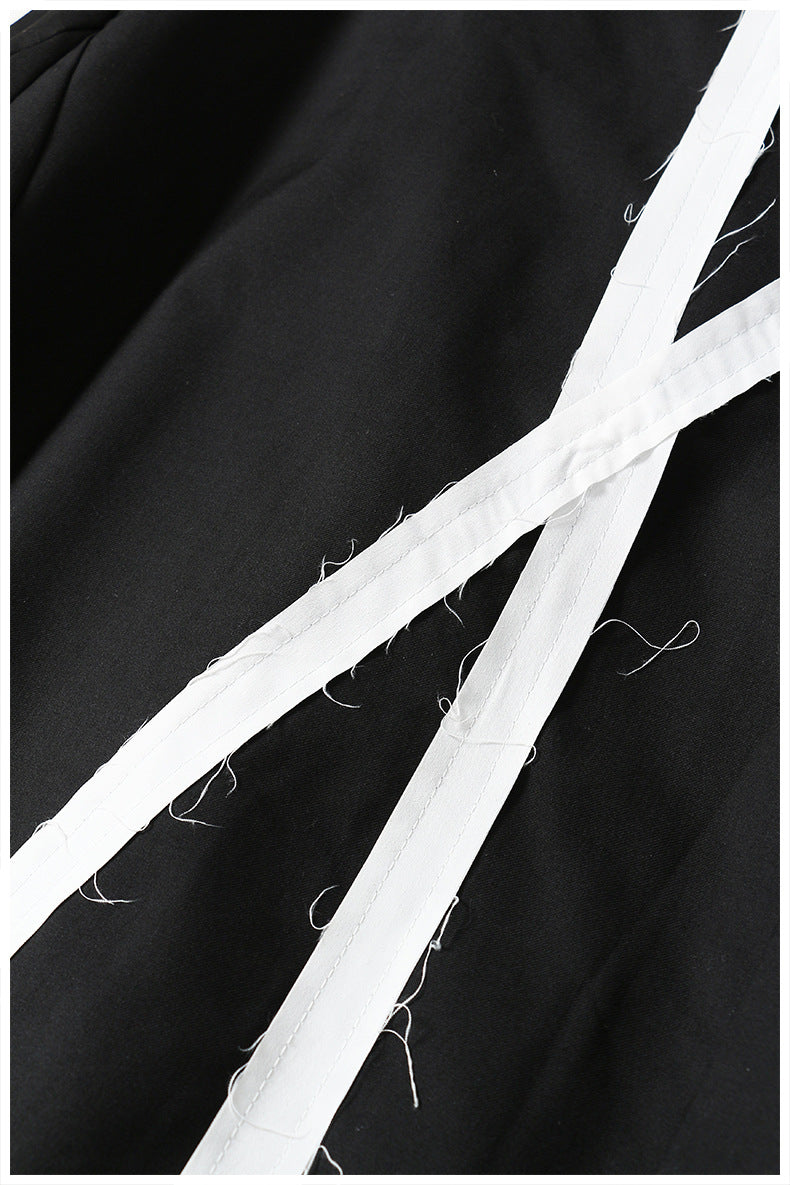 deconstructed contrast tape blazer – REBEL