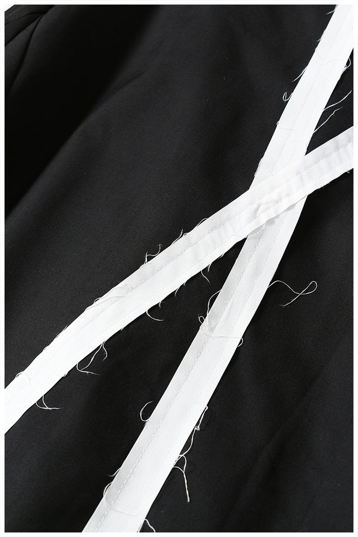 deconstructed contrast tape blazer – REBEL