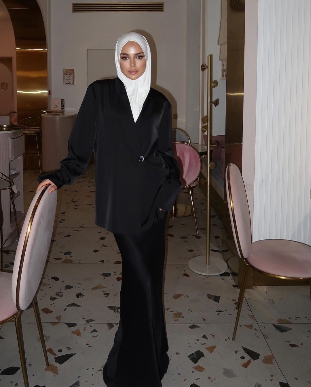 Satin Blazer & Wide-Leg Pants Set – OLIVEA