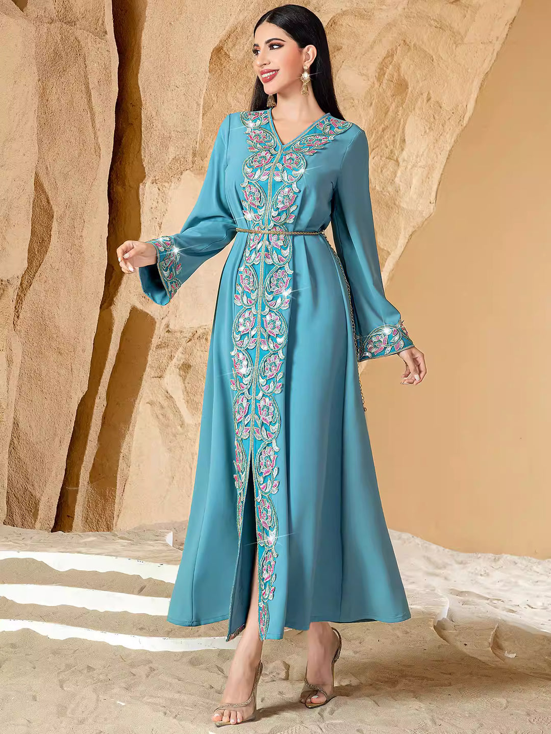 fluid sculpted evening dress with refined drape – CALISTA