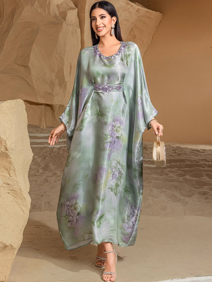 定制喇叭套装，配缎面泡泡袖 - VALENCIA 