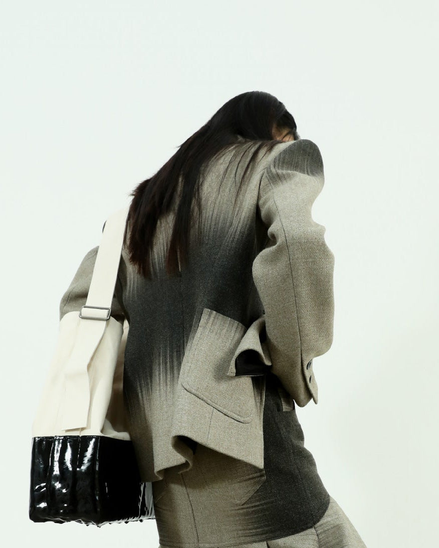 Geplooide top met uitlopende mouwen en maxi-rok set met tailleband – Rosiny 