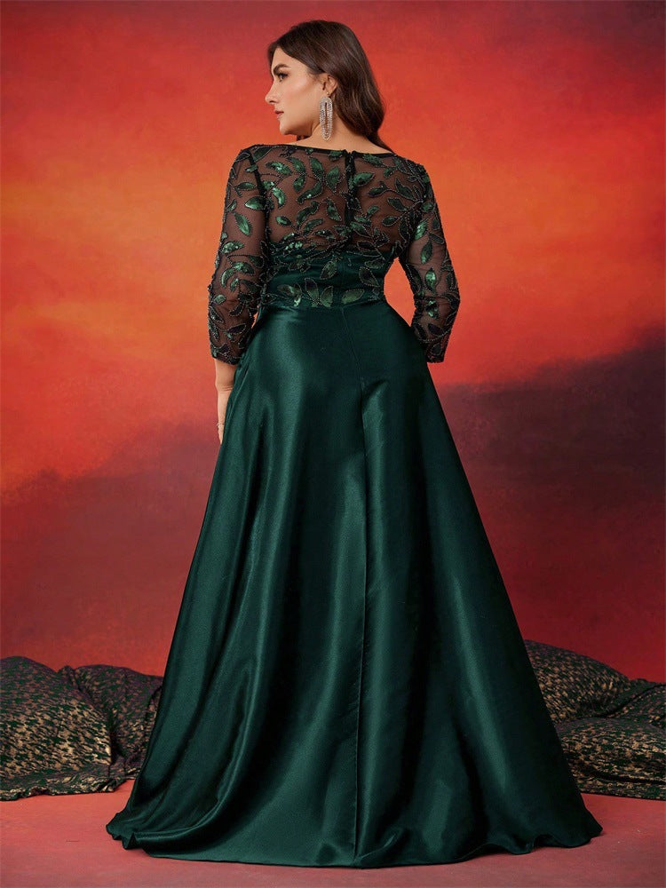 Geplooide top met uitlopende mouwen en maxi-rok set met tailleband – Rosiny 