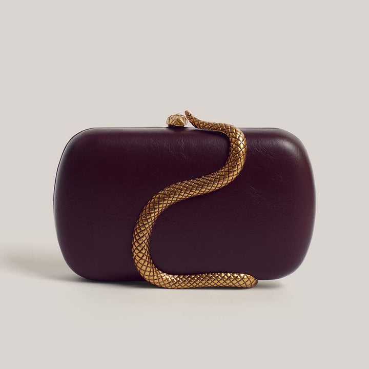 oval clutch with gold snake wrap detail – SERPENTILA