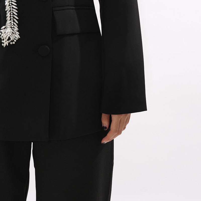 tailored blazer with crystal phoenix embroidery – PHOENIX