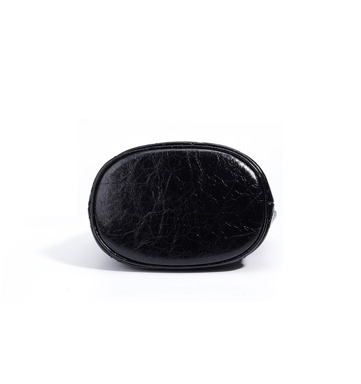 geweven rieten draagtas met dubbele leren handvatten – LÉONIE 