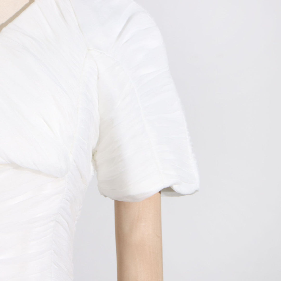 One-shoulder pleated wide-leg jumpsuit – AURORA