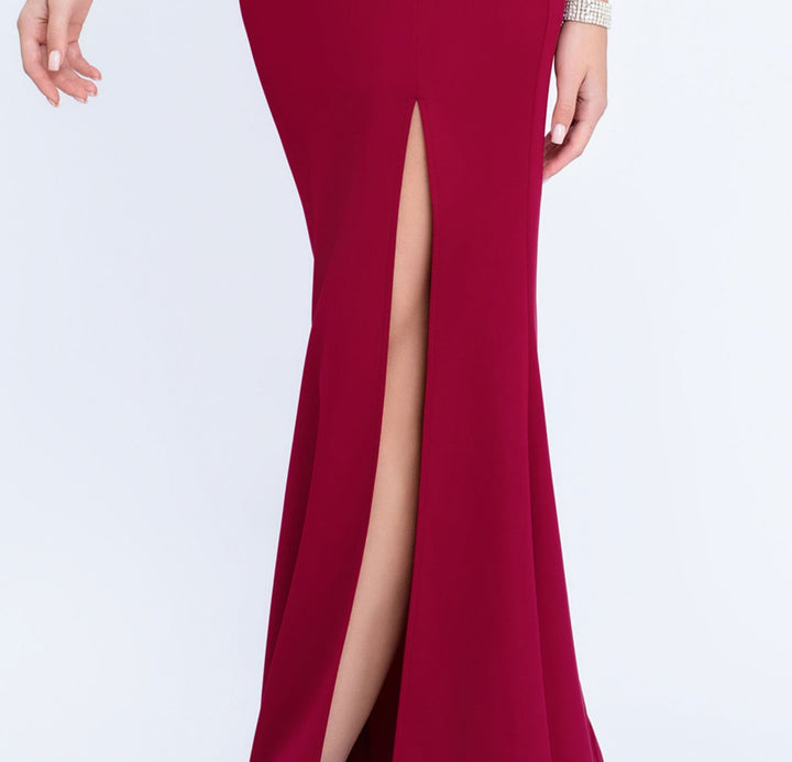 Geplooide top met uitlopende mouwen en maxi-rok set met tailleband – Rosiny 