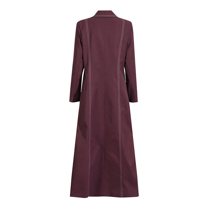 معطف طويل مصمم خصيصًا مع خياطة متباينة - مارلون