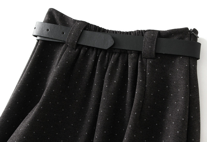 A-line midi skirt with micro-stud detailing – STELLA
