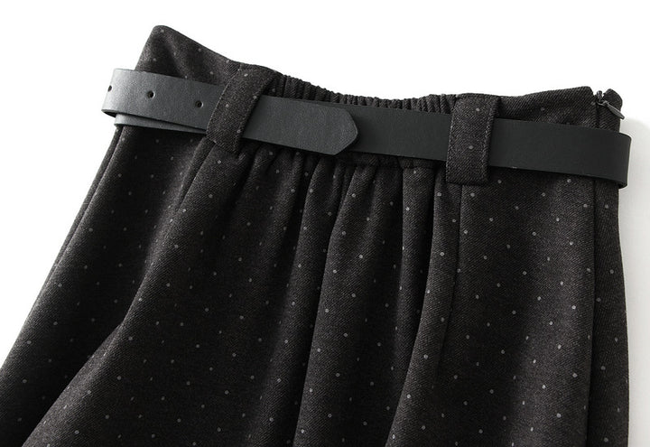 A-line midi skirt with micro-stud detailing – STELLA