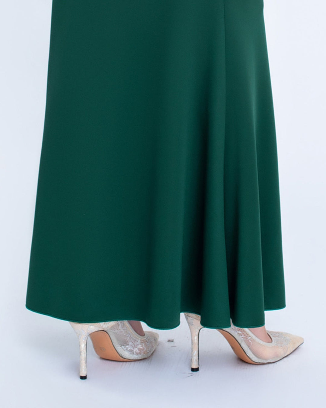 Geplooide top met uitlopende mouwen en maxi-rok set met tailleband – Rosiny 