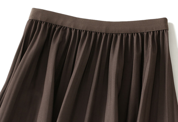 ombre pleated midi skirt with polka dot print – SOIRÉE