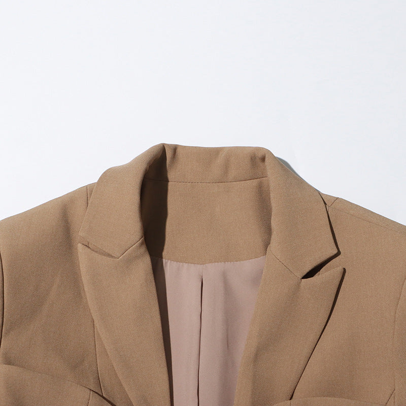 tailored blazer with front tie cutout design – MIRIKA