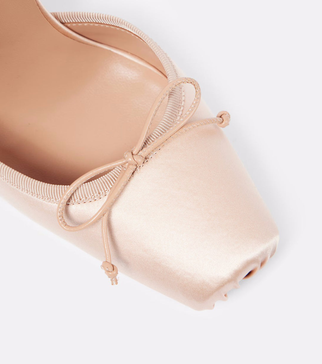 satin platform heels with ribbon ankle ties – BELLE