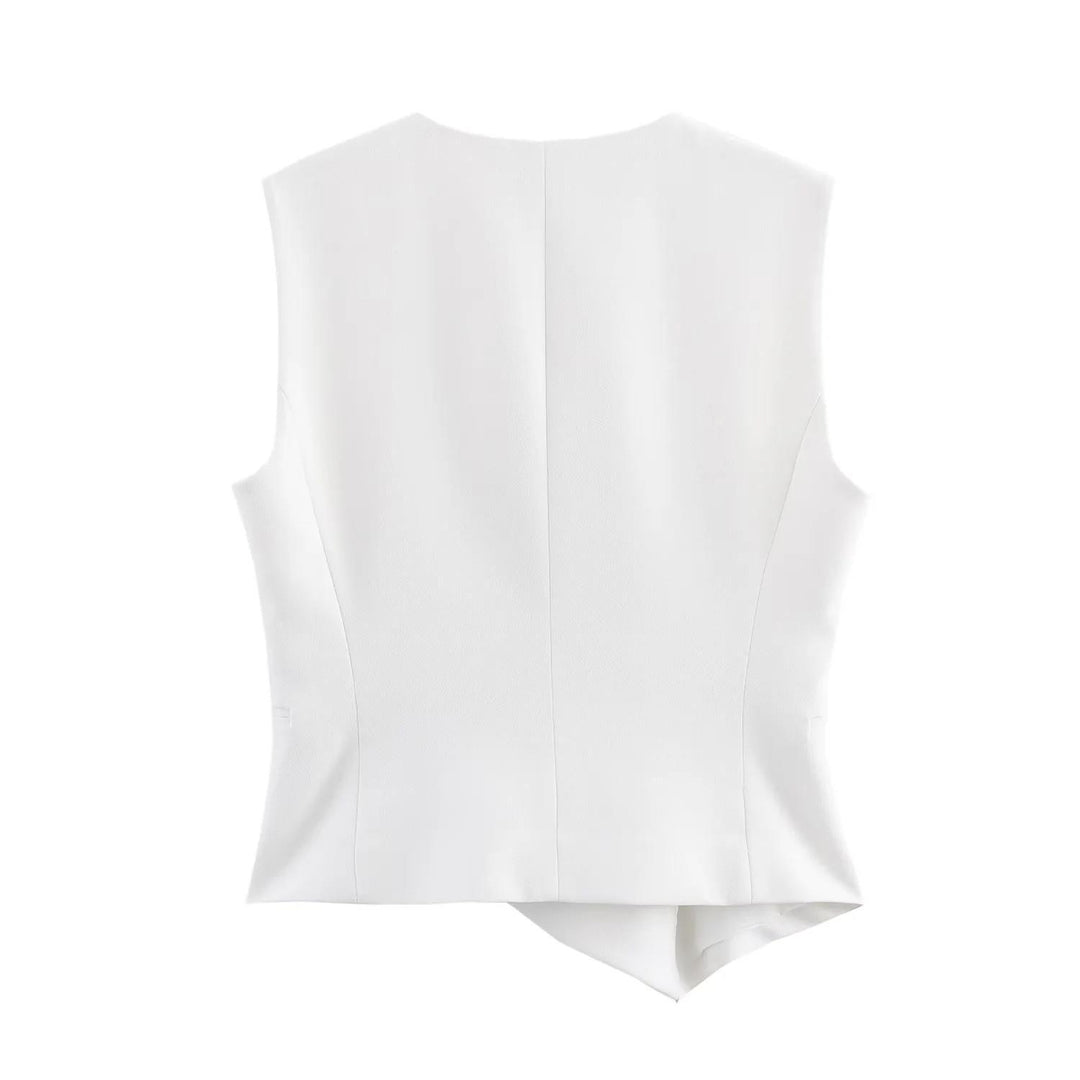 tailored sleeveless vest with wide-leg trousers set – ECLIPSE