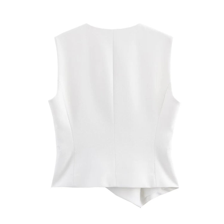 tailored sleeveless vest with wide-leg trousers set – ECLIPSE