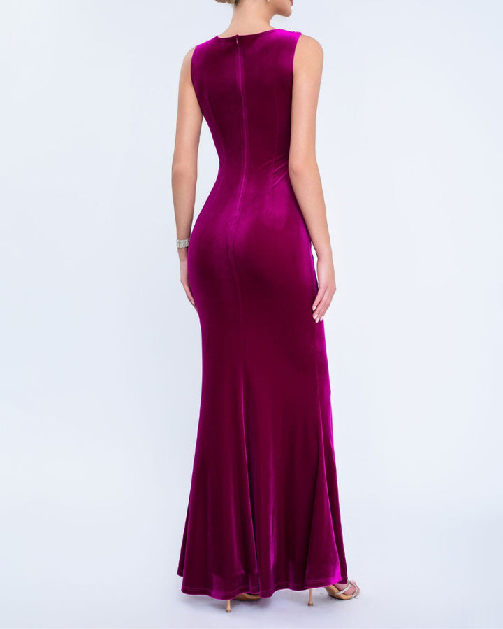 Geplooide top met uitlopende mouwen en maxi-rok set met tailleband – Rosiny 