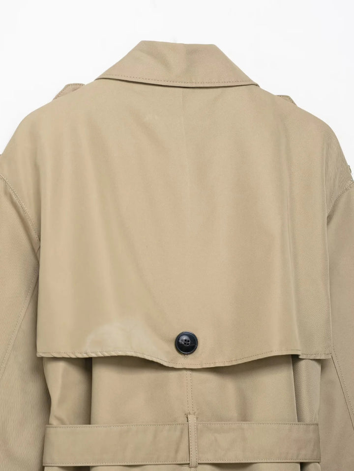 معطف ترنش مزدوج الصدر مزود بحزام – أورورا