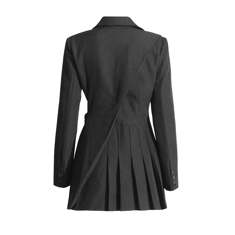 tailored blazer mini dress with side cut-out pleats – NOIRÉ
