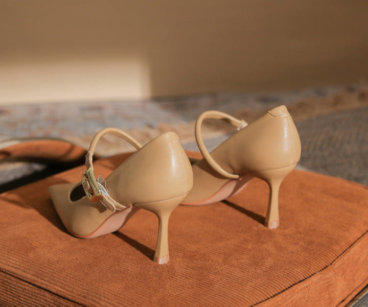 pointed-toe pumps with buckle strap - DARIAXIN