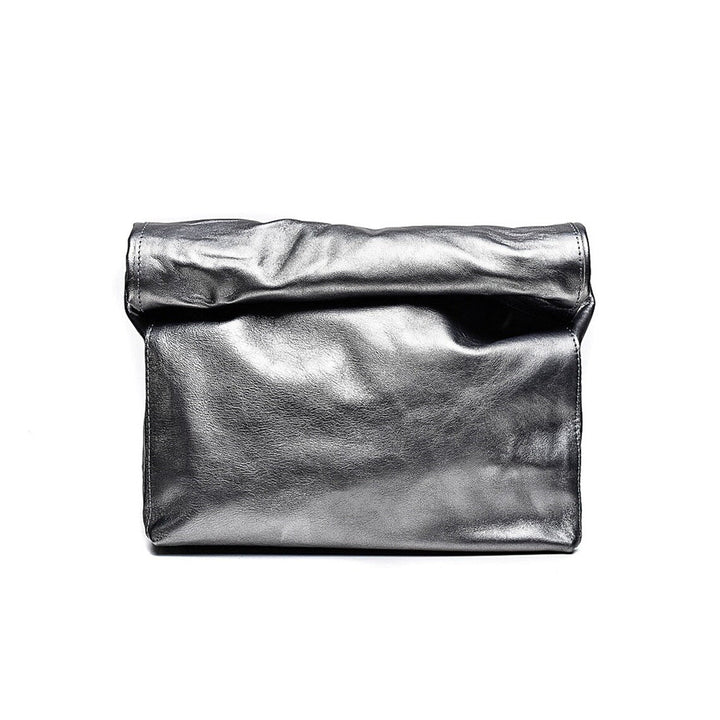 fold-over leather clutch bag – AURILPA