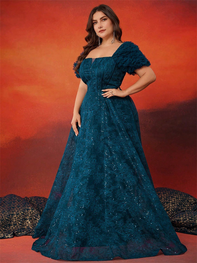 Geplooide top met uitlopende mouwen en maxi-rok set met tailleband – Rosiny 