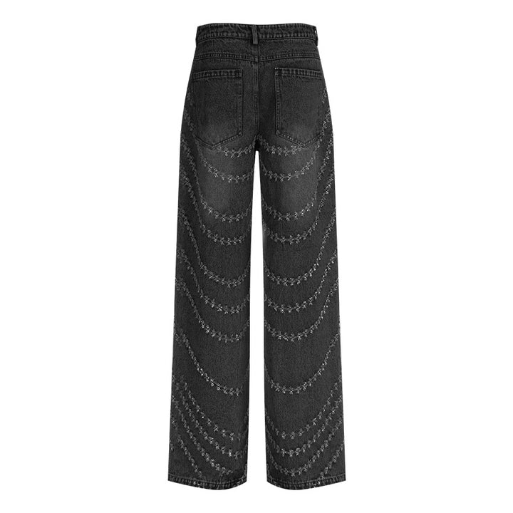 korte mouw midi jurk met 3D bloemenapplicaties - BLOOMIQ 