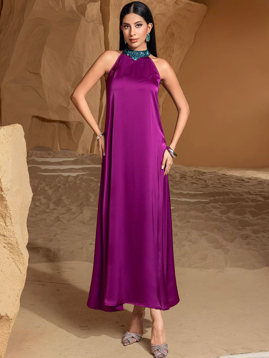 Long Sleeve Maxi Dress with Relaxed Fit – TAMER