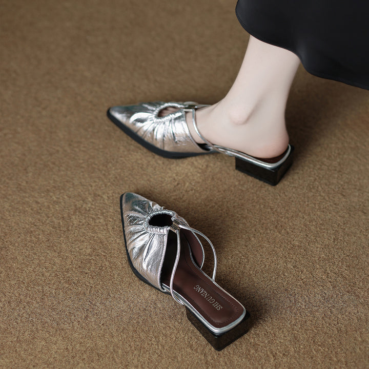 Geplooide top met uitlopende mouwen en maxi-rok set met tailleband – Rosiny 