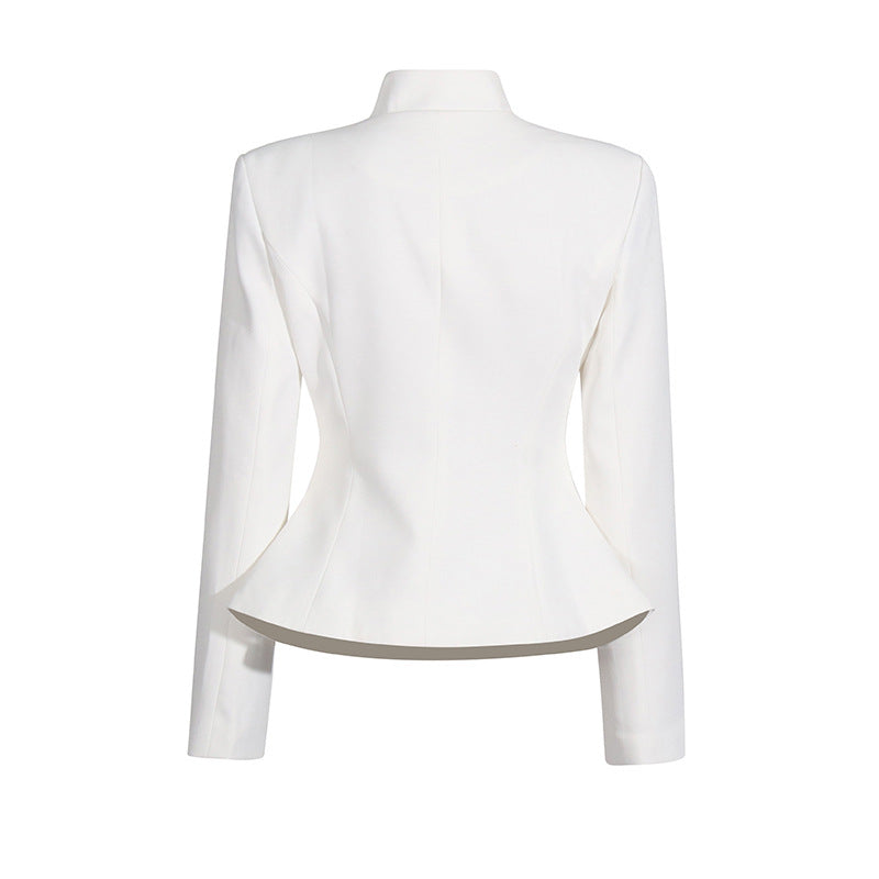 pleated maxi skirt with embroidered blazer – RUBINA