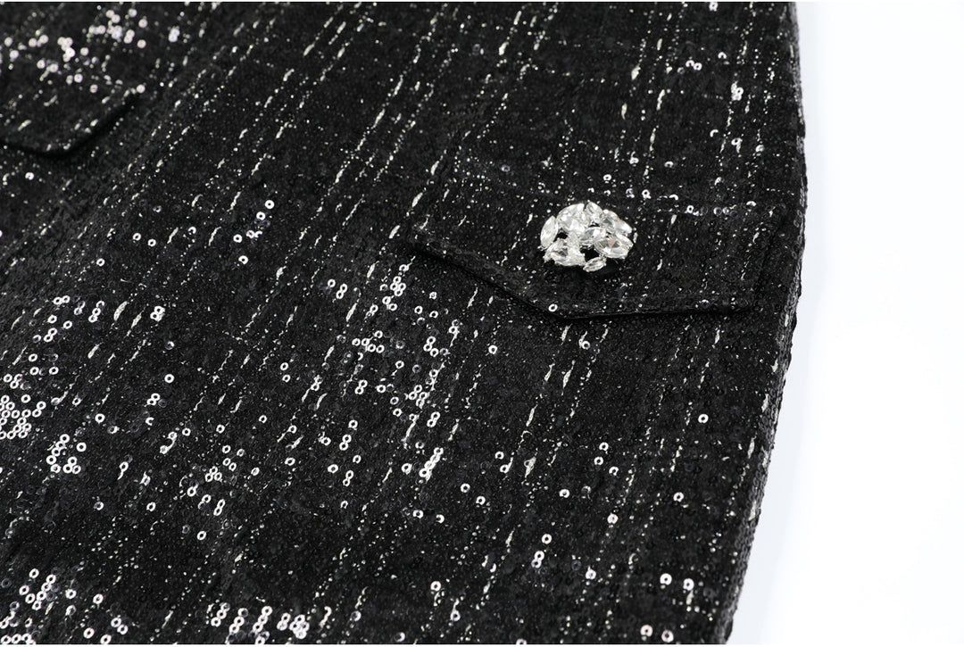 tweed skirt suit with embellished buttons – AURELIAQI