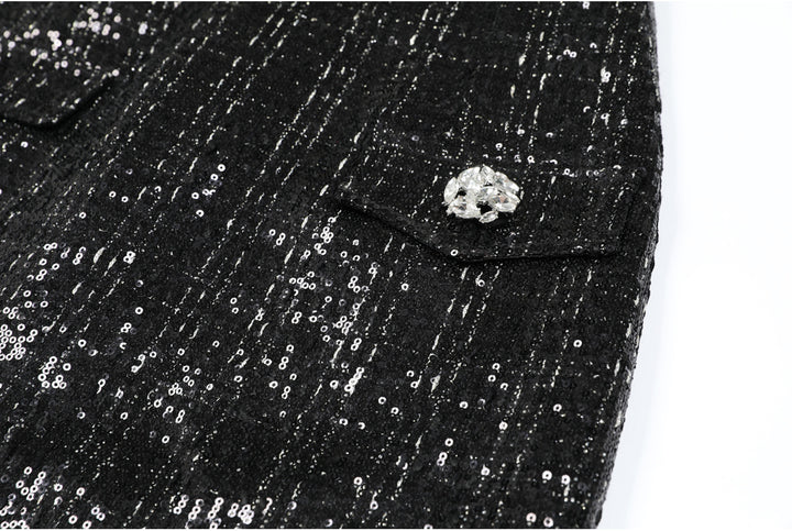 tweed skirt suit with embellished buttons – AURELIAQI