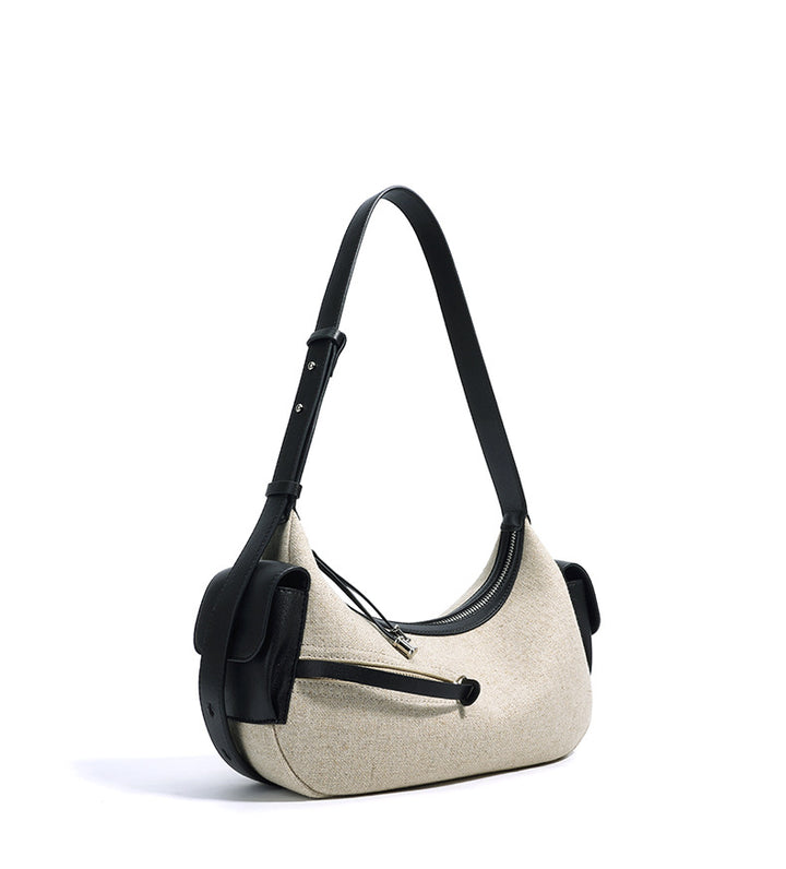sac cabas en rotin tissé avec doubles poignées en cuir – LÉONIE 