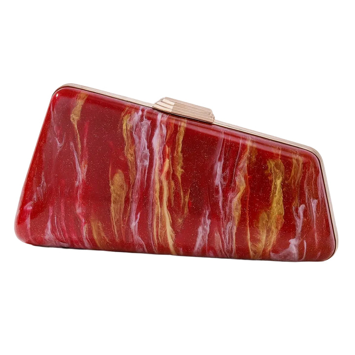 marbled lilac clutch with gold frame – LILURA