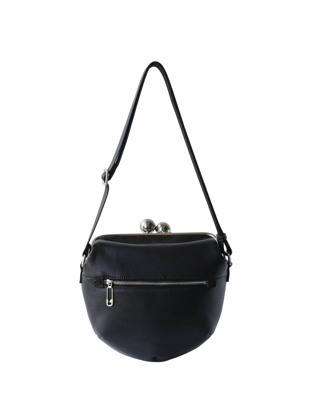 mini leather crossbody bag with metal frame clasp – YOUSF