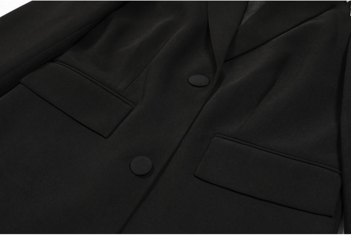 tailored blazer with multicolor jeweled cuffs and shoulders - RUBINAXA