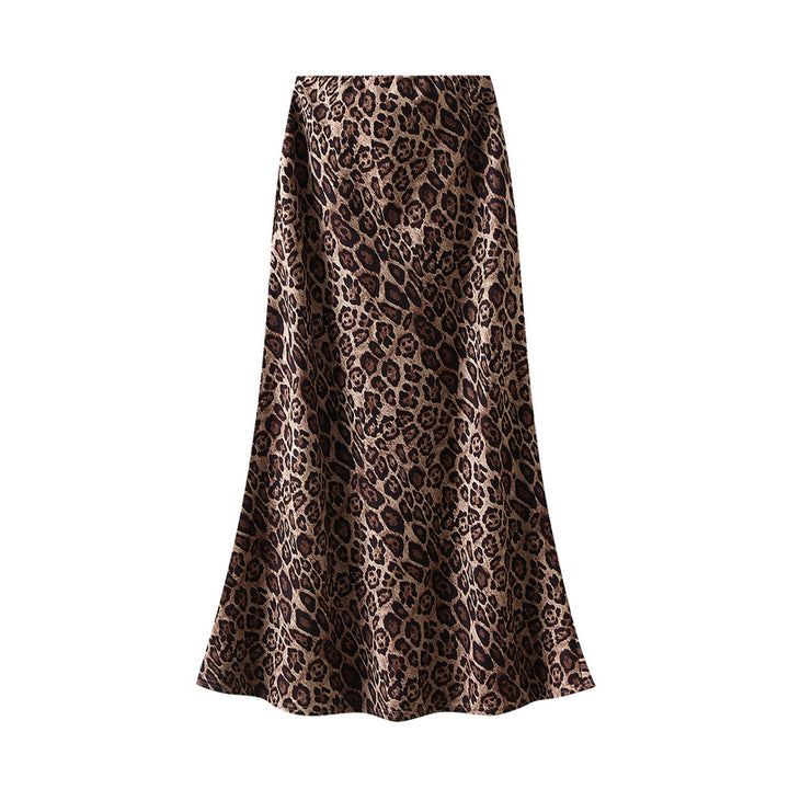 leopard-print A-line midi skirt – SAVANNAH