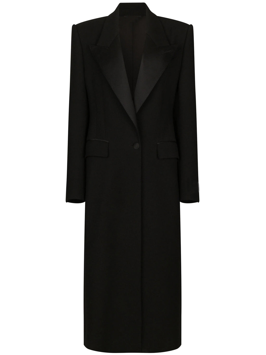 بليزر طويل مصمم خصيصًا مع ياقة من الساتان - فيسبر