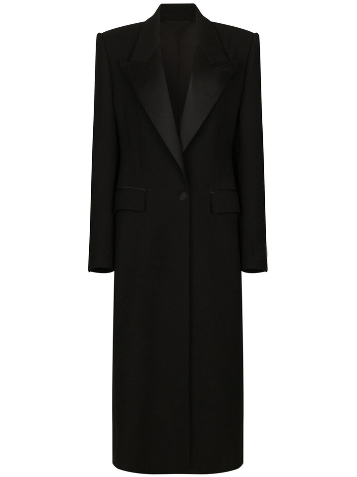 بليزر طويل مصمم خصيصًا مع ياقة من الساتان - فيسبر