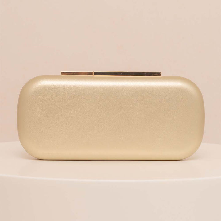 Minimal metallic clutch with smooth finish – GOLDEN