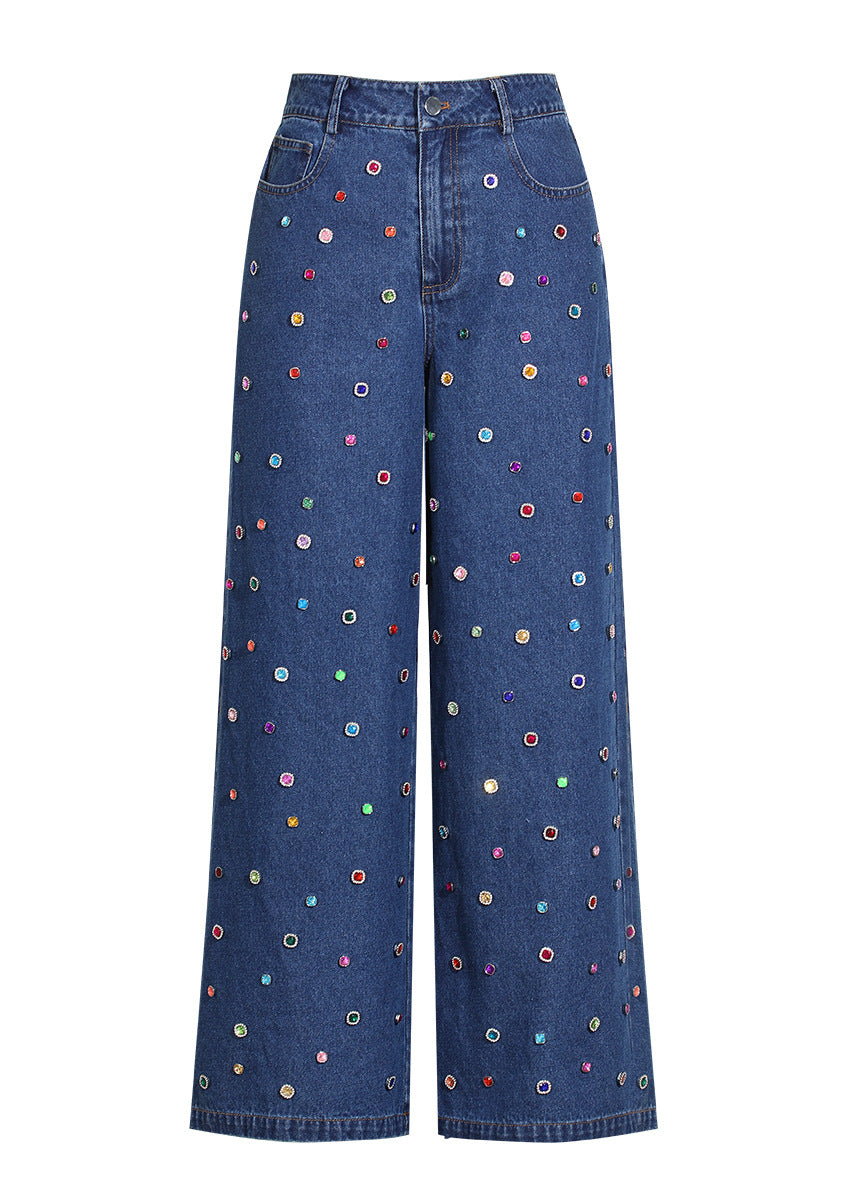 denim set with multicolor crystal embellishments – AURORA