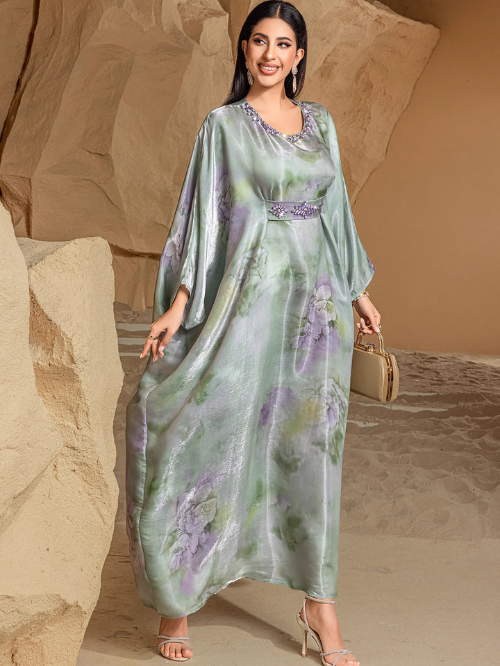 定制喇叭套装，配缎面泡泡袖 - VALENCIA 