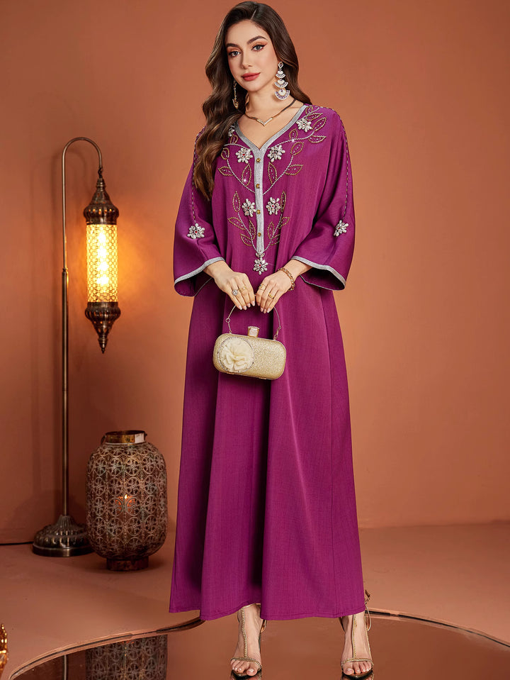 定制喇叭套装，配缎面泡泡袖 - VALENCIA 