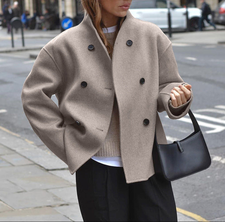 oversized double-breasted wool jacket – HARLOW