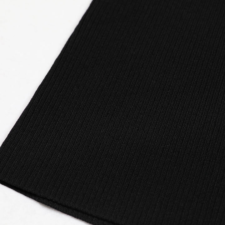 short-sleeve knit blouse with jeweled neckline – AURAXI