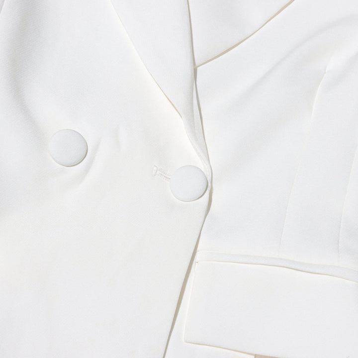 Plissiertes Oberteil mit ausgestellten Ärmeln und Maxirock-Set mit Taillengürtel – Rosiny 