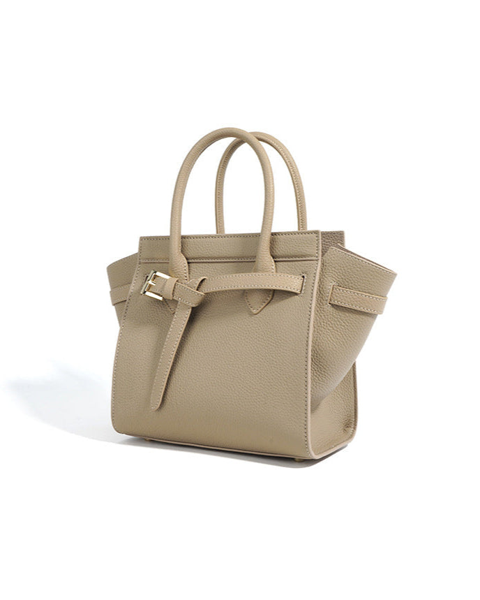 حقيبة يد جلدية منظمة بحزام بإبزيم – أميليافيل