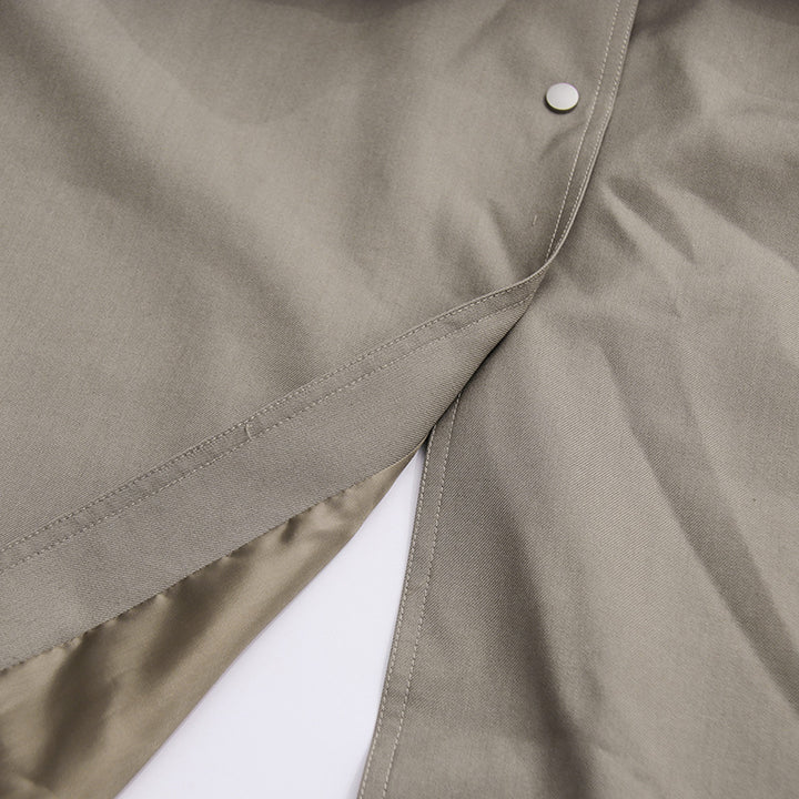 tailored wrap trench dress with belted waist – SANDRA