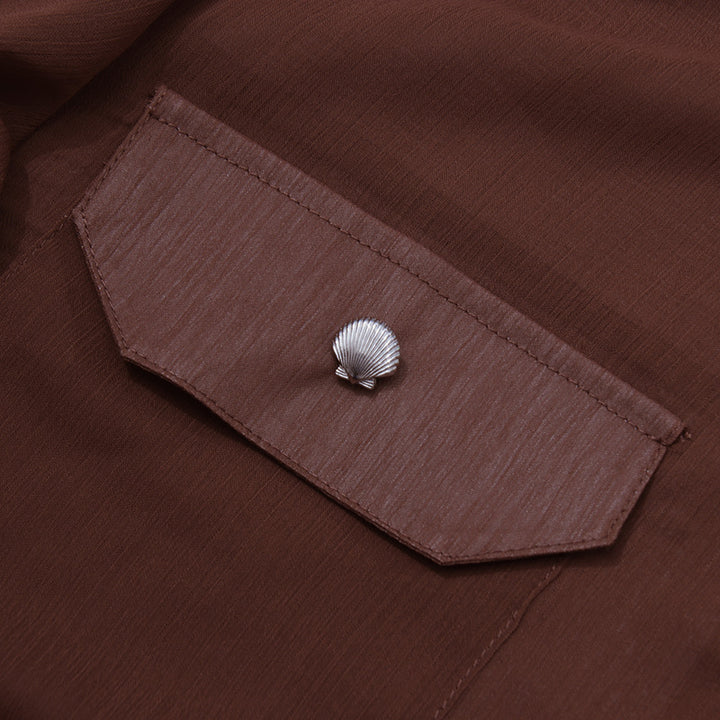 Geplooide top met uitlopende mouwen en maxi-rok set met tailleband – Rosiny 